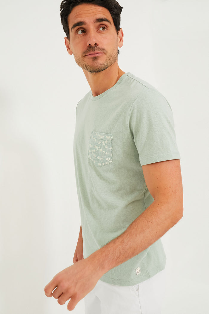 Iceberg Green Signature Pocket Tee