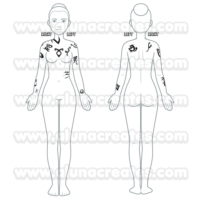 Isabelle Lightwood - Shadowhunters | READY TO PRINT .PDF TATTOOS | FULL SET - AlunaCreates