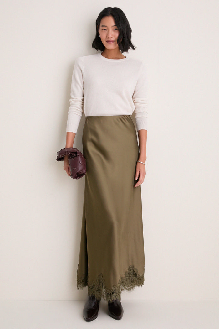 Ivory Cashmere Elizabeth Crewneck