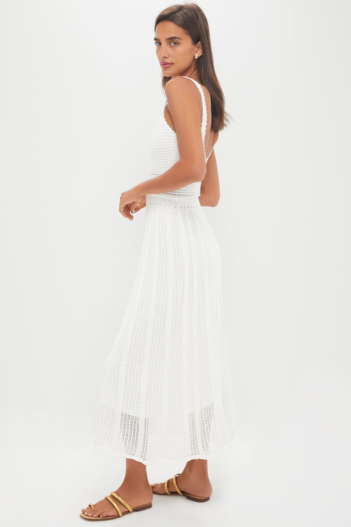 Ivory Knit Midi Dress