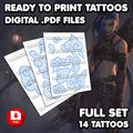 Jinx - Arcane | READY TO PRINT .PDF TATTOOS | FULL SET - AlunaCreates