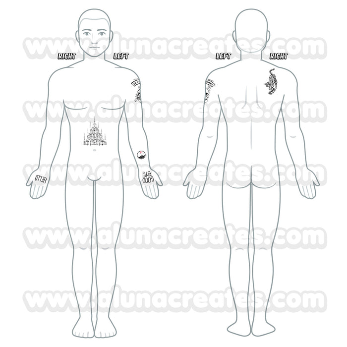 Klaus Hargreeves - The Umbrella Academy | Temporary Tattoos | FULL SET - AlunaCreates