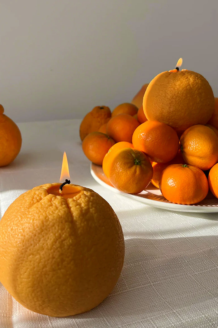 Large Orange Candle