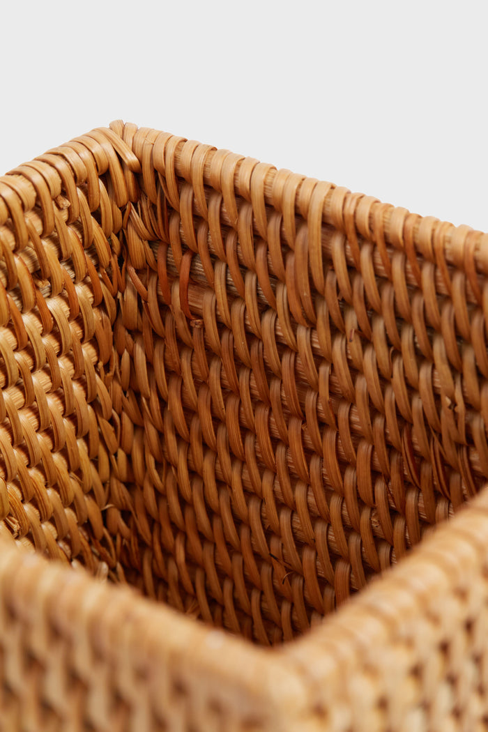 Light Rattan Tissue Box Cover