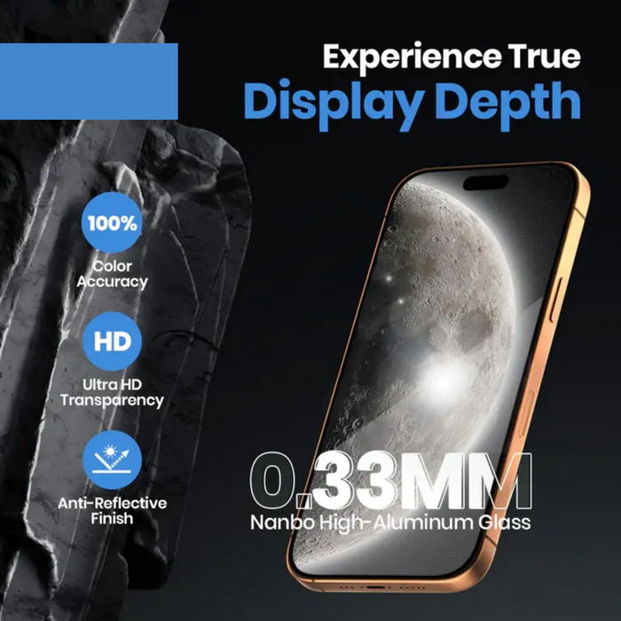 Magic Box Privacy Tempered Glass with Alignment Tray & Nanbo High Aluminium Technology for Iphone 14 Pro Max