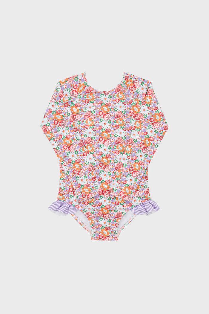 Multi Floral Rashguard One Piece