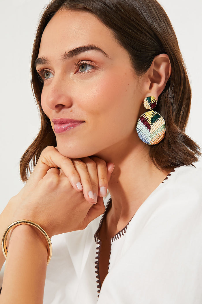 Multi Maleek Double Drop Earrings