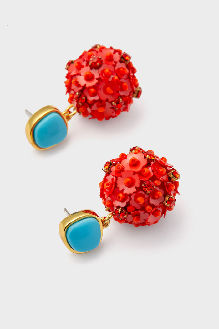 Multi Plumeria Earrings