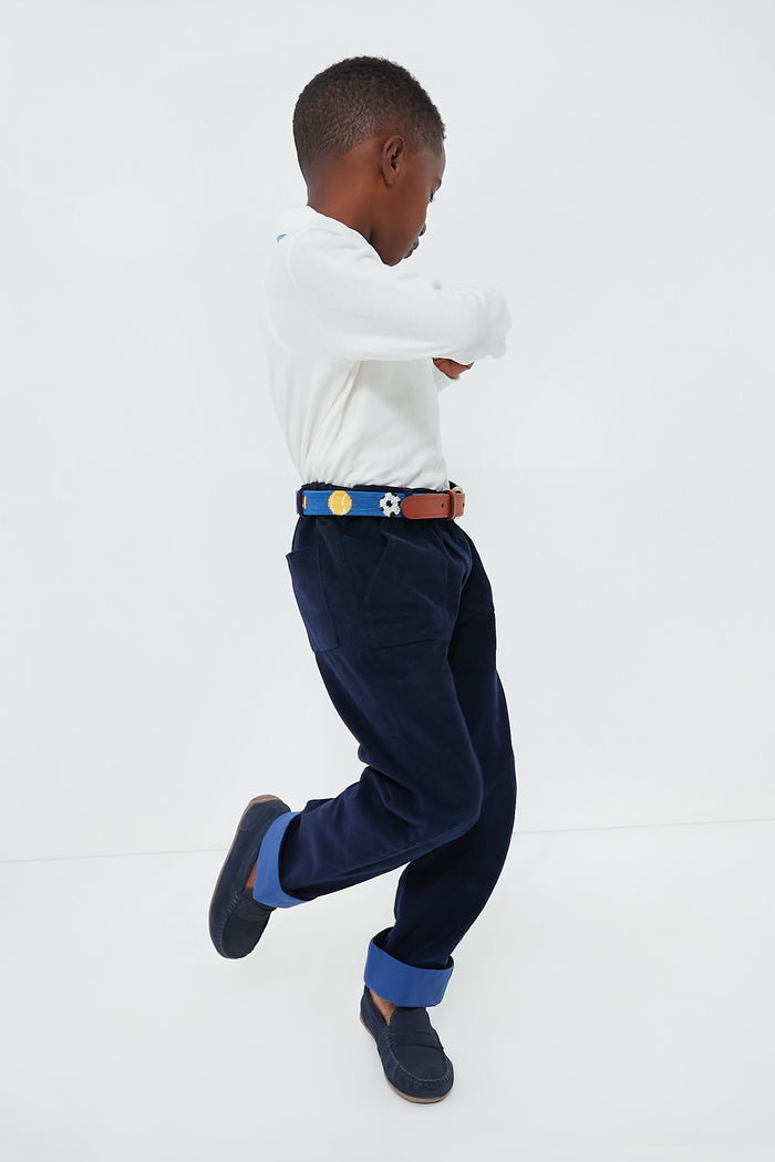 Navy Corduroy Grow Pant