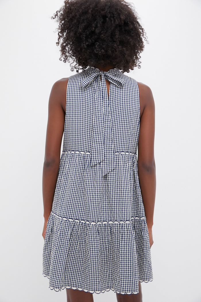 Navy Gingham Morgan Dress