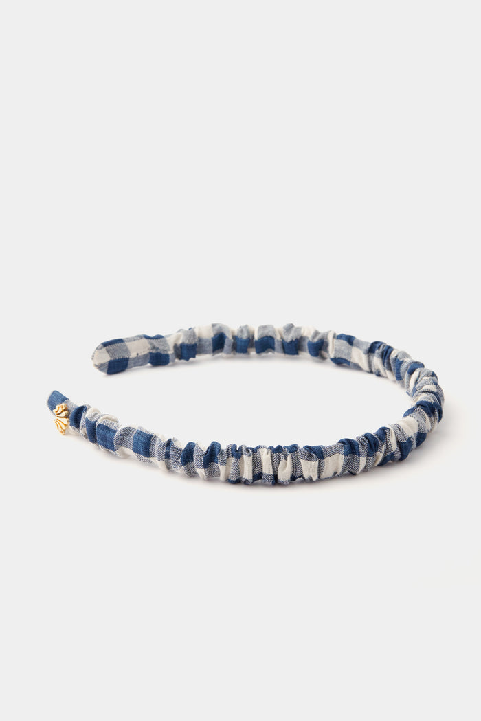 Navy Jessie Gingham Headband