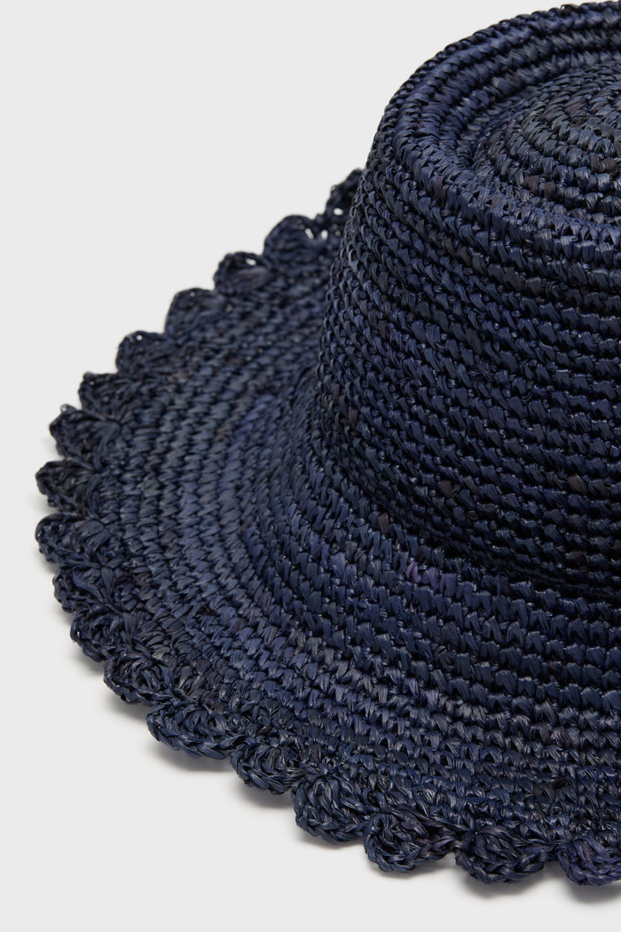 Navy Lacey Hat