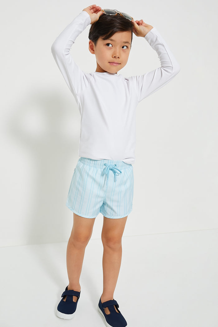 Pacific Blue Stripe Boardie