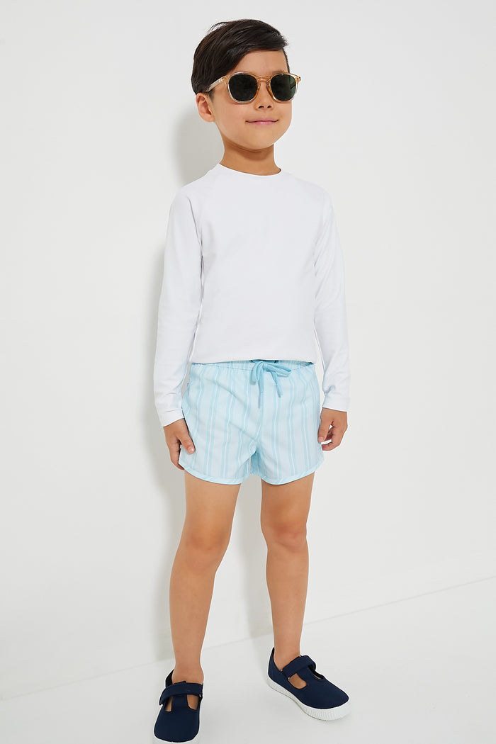 Pacific Blue Stripe Boardie