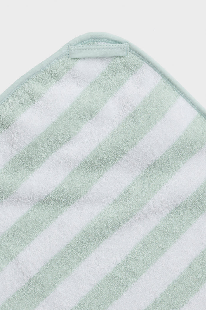 Pastel Green Stripe Baby Critter Towel Wrap