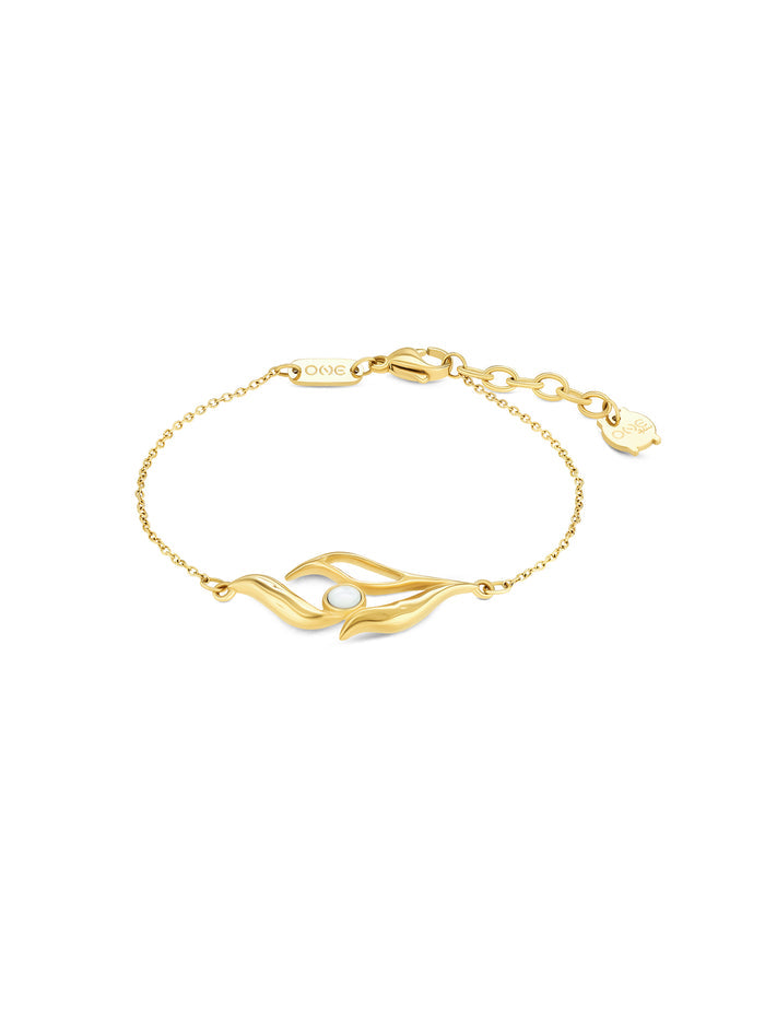 Pulseira One Senhora Margot Falling Leaves Gold - OJATB04D