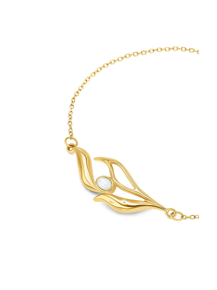 Pulseira One Senhora Margot Falling Leaves Gold - OJATB04D