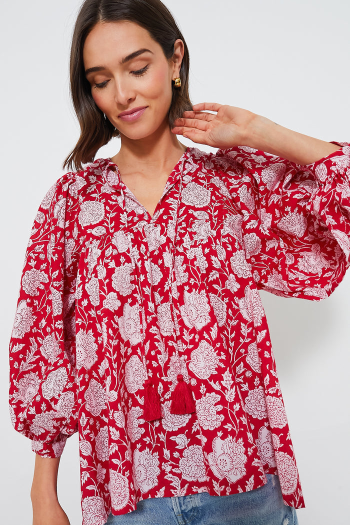 Red Zinnia Charlie Top