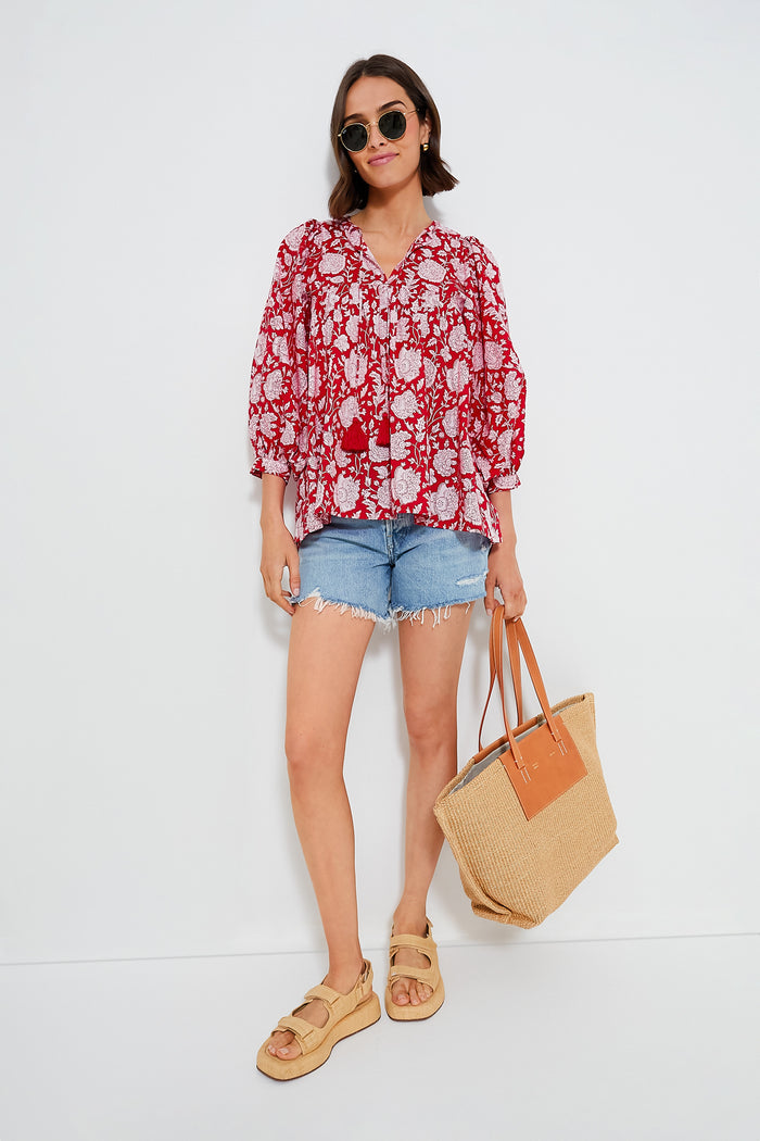 Red Zinnia Charlie Top