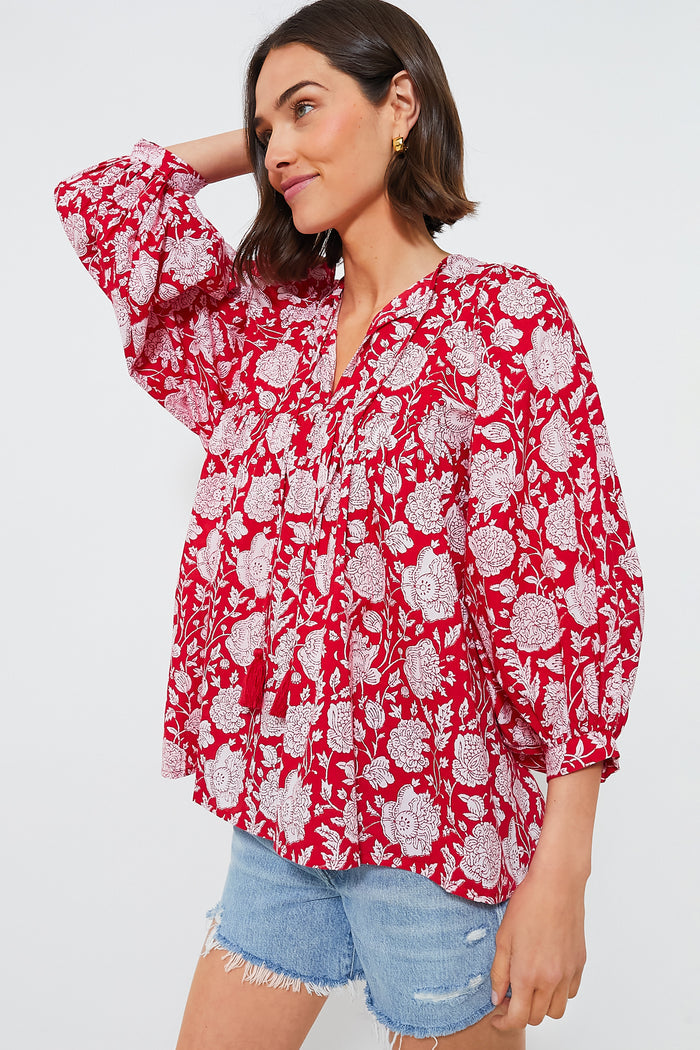 Red Zinnia Charlie Top