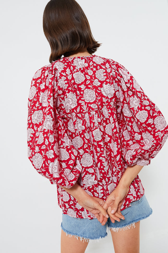 Red Zinnia Charlie Top