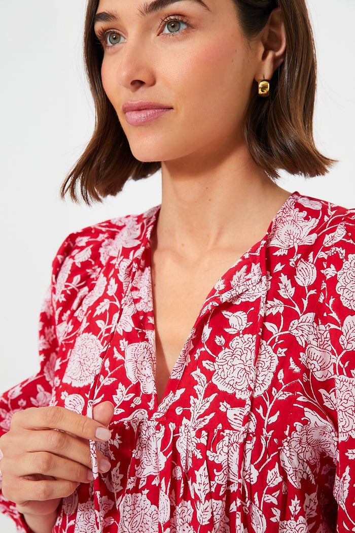 Red Zinnia Charlie Top