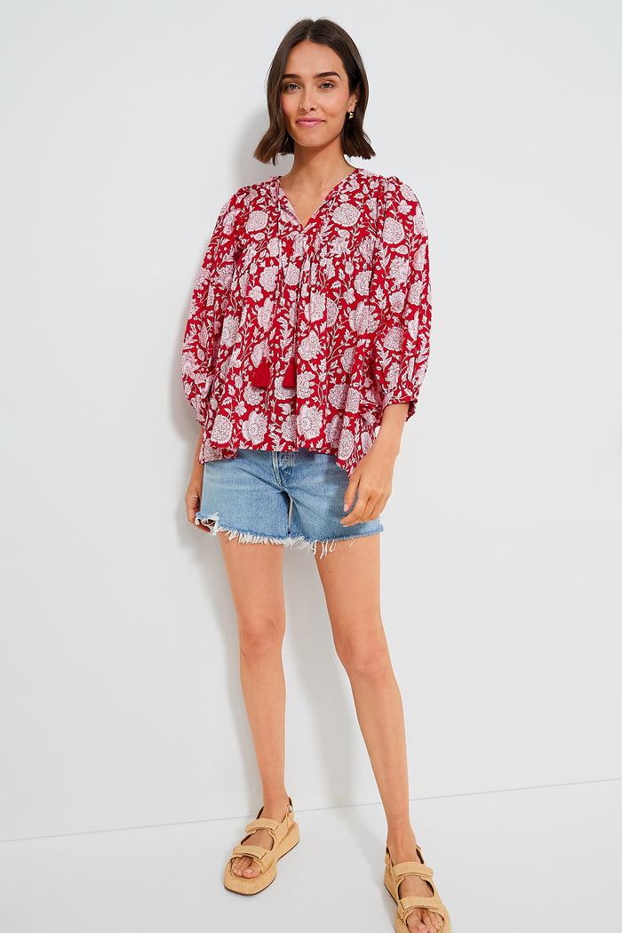 Red Zinnia Charlie Top