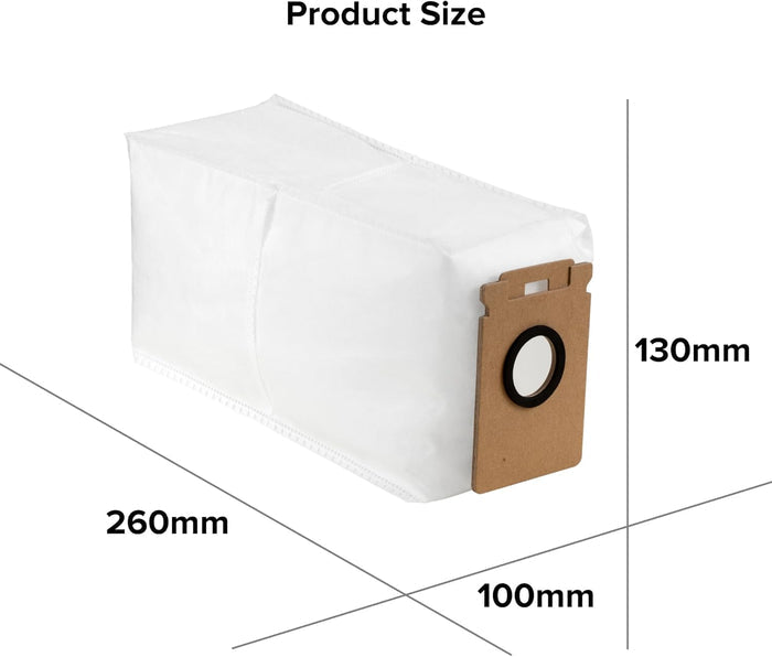 Roborock 12 Packs Disposable Dust Bags for H60 Hub Ultra and H60 Hub Pro Cordless Vacuum Cleaner