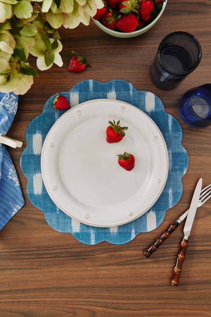 Scarlet Sonata and Ikat Reversible Wipeable Placemats Set of 4