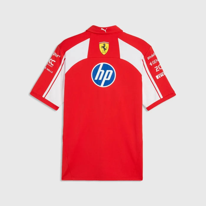Scuderia Ferrari F1 Authentic Team Polo Shirt Red