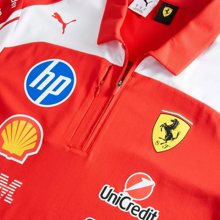 Scuderia Ferrari F1 Authentic Team Polo Shirt Red