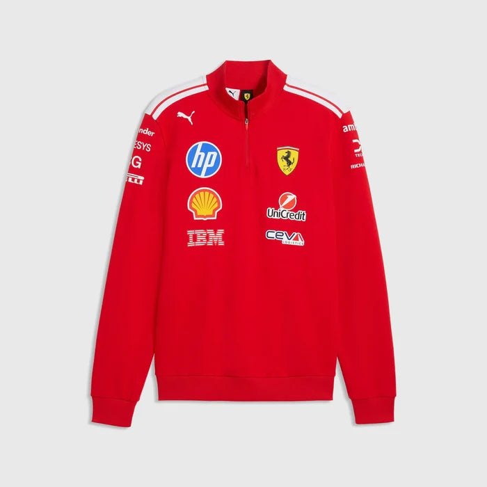 Scuderia Ferrari F1 Team 1/4 Zip Sweater Red