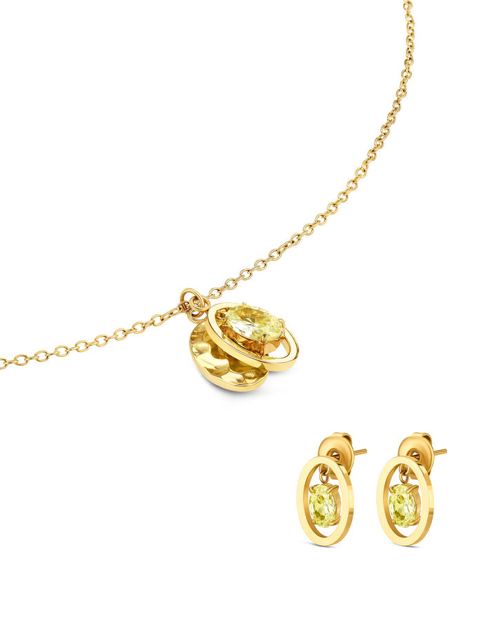 Set Colar & Brincos One Birthstone Agosto