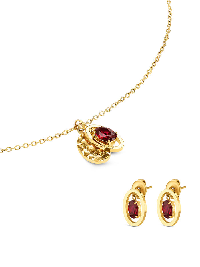 Set Colar & Brincos One Birthstone Julho