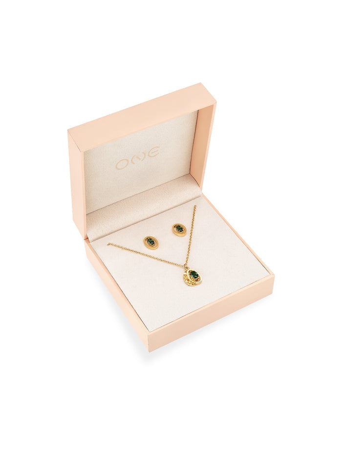 Set Colar & Brincos One Birthstone Maio