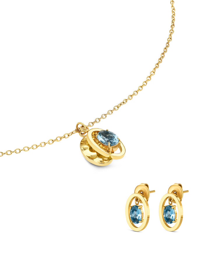 Set Colar & Brincos One Birthstone Setembro