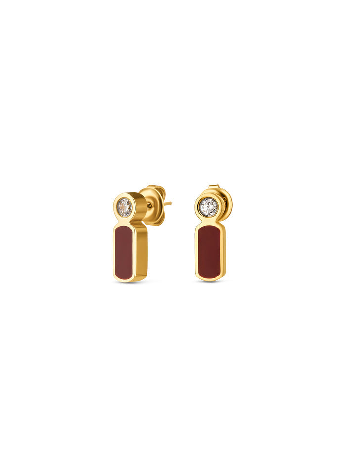 Set Colar e Brincos One Senhora Mood Rouge Gold - OJSET17G