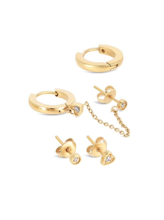 Set de Brincos One Golden Four - OJSEGF03G