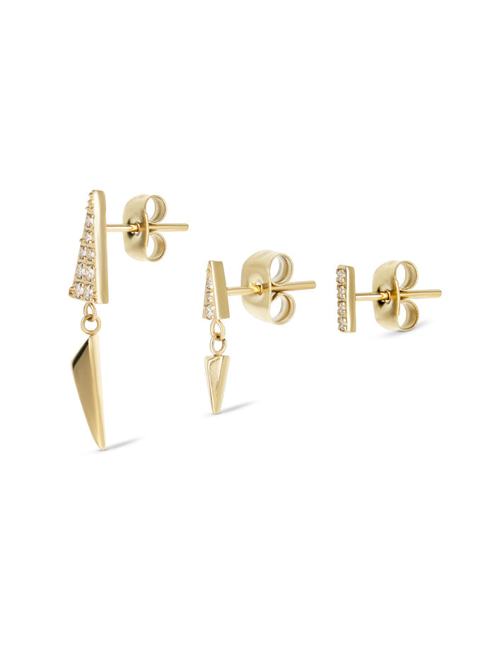 Set de Brincos One Golden Harmony - OJSEGH01G