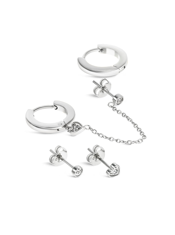 Set de Brincos One Silvery Four - OJSESF03S