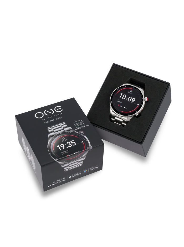 Smartwatch One Men Alphacall Silver Links - OSW0100SL41J