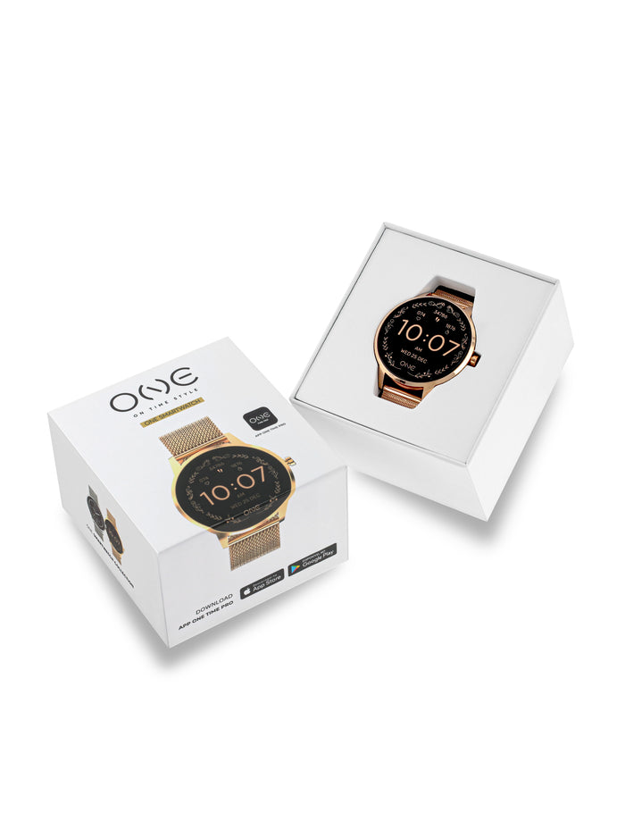 Smartwatch One QueenCall Rosegold Mesh - OSW0027RM32D