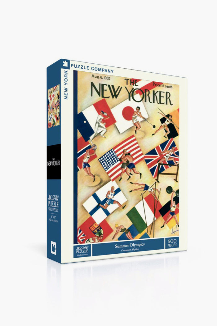 A lively sports-themed puzzle box from New York Puzzle Company—perfect for Olympic puzzle fans.