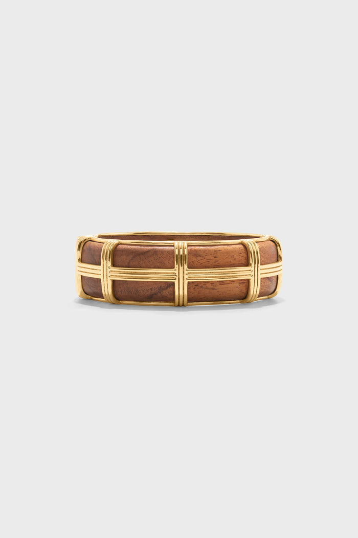 Teak Gaia Hinged Bangle