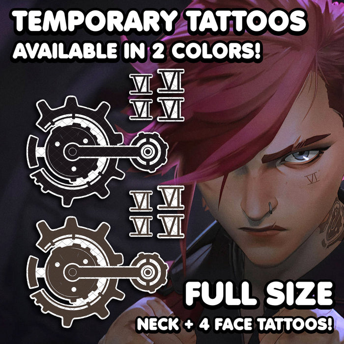 Vi - Arcane | Temporary Tattoos | AlunaCreates