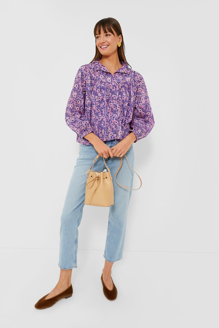 Violet Wildflower Organic Emmaline Blouse